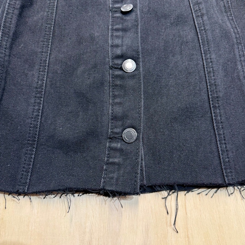 PrettyLittleThing Plus Black Denim Corset Button Up Bodycon Dress US/16 UK/20 - Picture 6 of 11